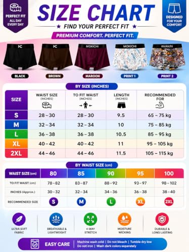 Image of Men's Boxer Briefs for Men, Stretchable Trunks Underwear, Soft Comfortable Fit, Breathable Mid-Rise Boxer Shorts, Assorted Solid & Printed Designs, Pack of 5