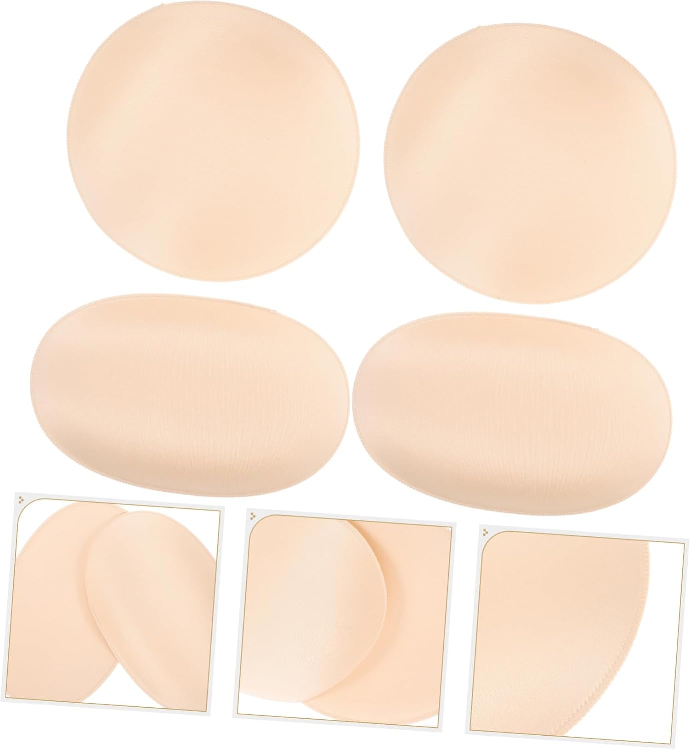 4pcs Silicone Butt Pad Inserts for Men Elastic Hip Lifting Pads Self-Adhesive Design for Enhancing Curves and Comfort in Shapewear