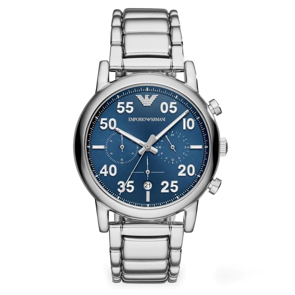 Men's Three Hand, Automatic or Chronograph Watch with Stainless Steel or Leather Band
