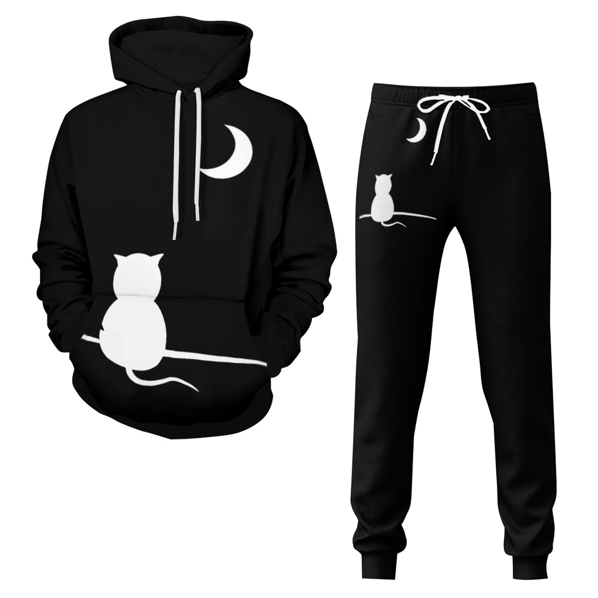 Amazon.co.jp: 黒猫 ねこ 猫柄 かわいい ネコ柄 セットアップ ジャージ