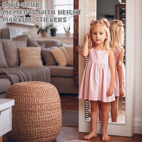 Growth Chart Mirror, Growth Chart Mirror for Wall, Puzzle Mirror Growth Chart, Mirror Growth Chart for Wall, Foldable Height Measuring Mirror, Wall Decor