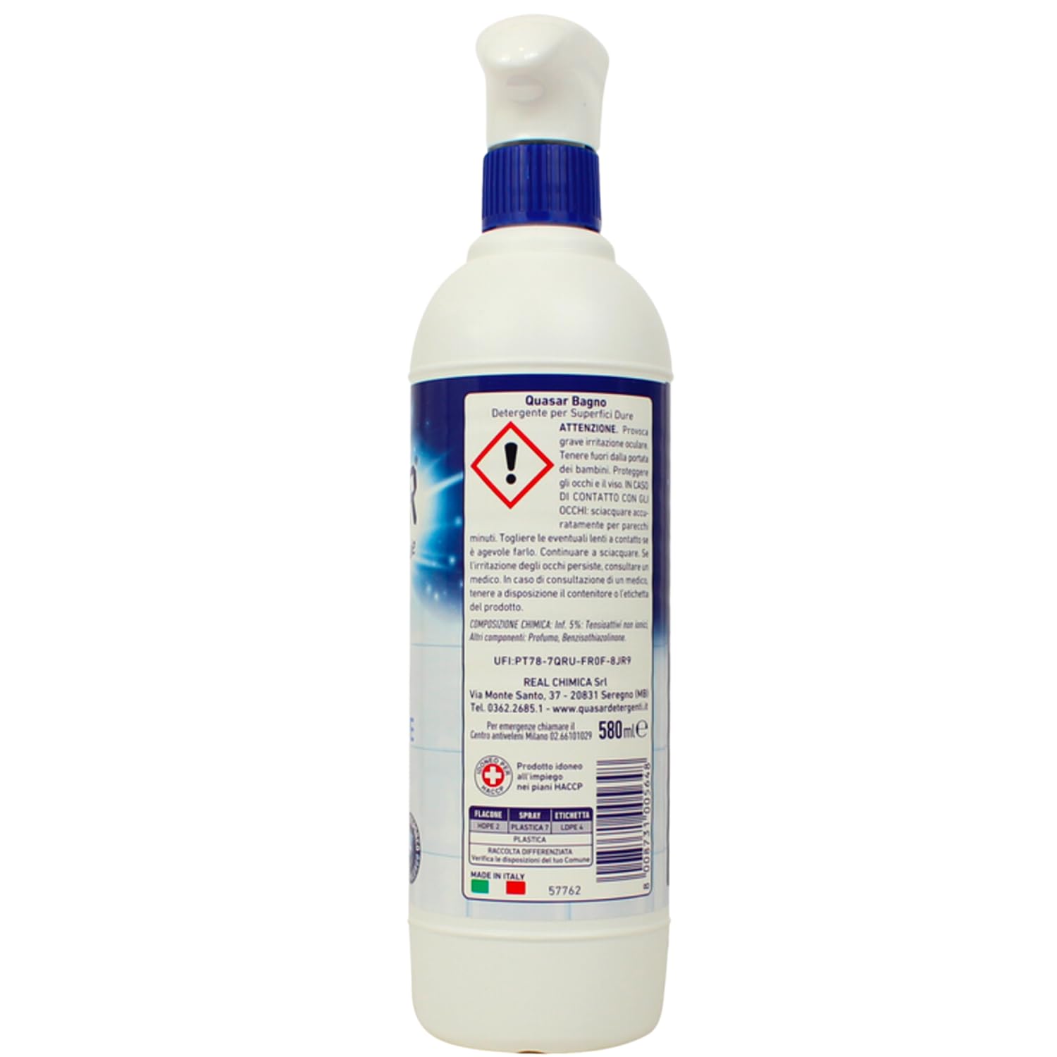 Detergente Bagno Igienizzante Anticalcare – 580 ml – Pulizia Profonda e Protezione dal Calcare – Variazioni 4/8/12 Pezzi (12)