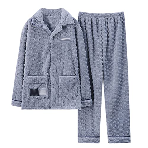 Pyjama en velours de corail épais pour hommes veste coton hiver