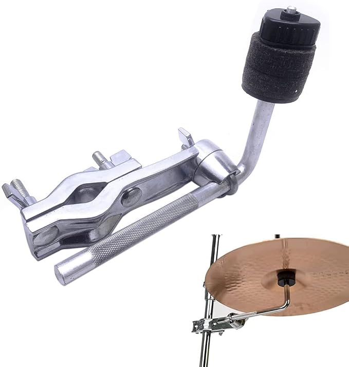 Abrazadera para Batería con Soporte para Platillo Cromada miniatura 3