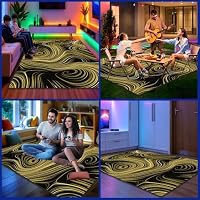 LzreXnvoFxg Gaming Teppich Waschbarer, 3D Teppich Jugendzimmer Jungen, Gamer-Teppiche für Schlafzimmer E-Sport Teppich für Spielzimmer rutschfest Gaming Stuhlmatte für Gaming Zimmer Deko 140 x 180 cm – Ansicht 7