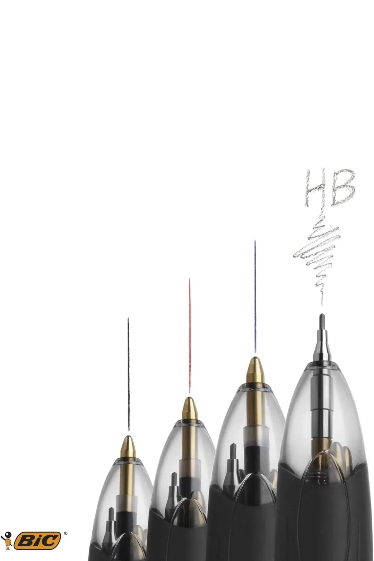 Bic 4 Colours Penna biro Grigio