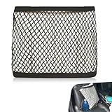 Opuweiy Car Seat Organizer Net, Versatile High Elastic Storage Net with Adjustable Buckle, Passenger Seat Mesh Purse Holder, Universal for Most Cars (Black)