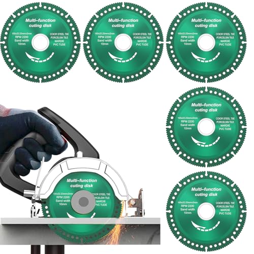 4 Inch Indestructible Disc for 100 Angle Grinder, Marble Machine, Indestructible Cutting Blade, Diamond Angle Grinder Cutting Disc for Smooth Cutting, Chamfering, Grinding Materials (5 Pcs)