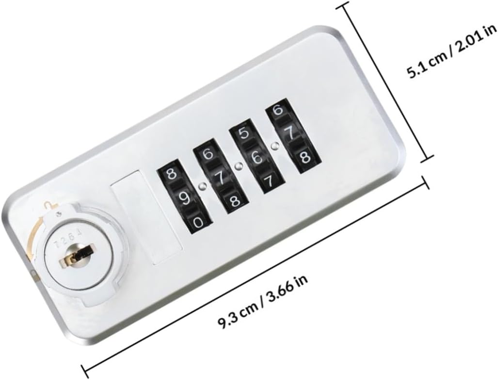 Ciieeo Metal 4-dial Combination Code Lock Zinc Alloy Cam Lock for Desk Drawer Cabinet Mailbox Security Right-Handed