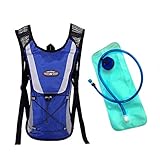 IFLYING Hydration Pack Water Rucksack Backpack Bladder Bag Hiking Climbing Pouch With 2L Hydration Bladder (Blue)