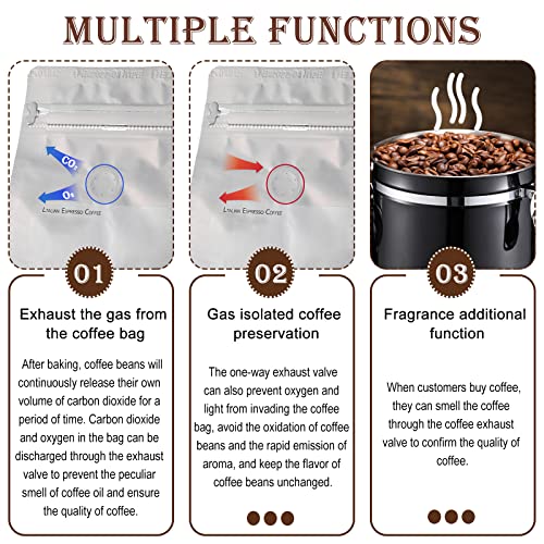 Tondiamo 22 Pcs Replacement Valves For Coffee Canisters With 2 Rubber Rings Pe Coffee Valve Canister Filter Set Degassing One Way Breather Valve For Coffee Bean Container Coffee Bag Food Bags thumb #5