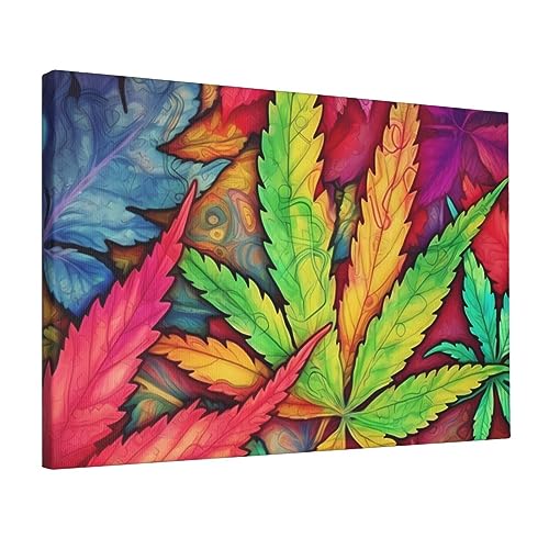 Impression sur toile multicolore 30x45 cm sans cadre déco murale salon