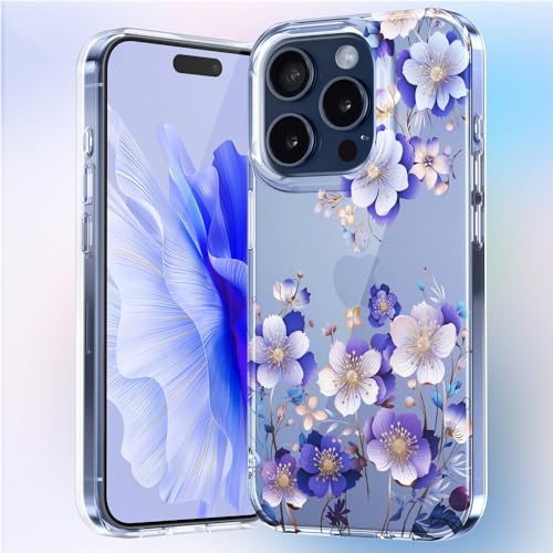 Housse silicone florale transparente iPhone 12 Pro Max luxe