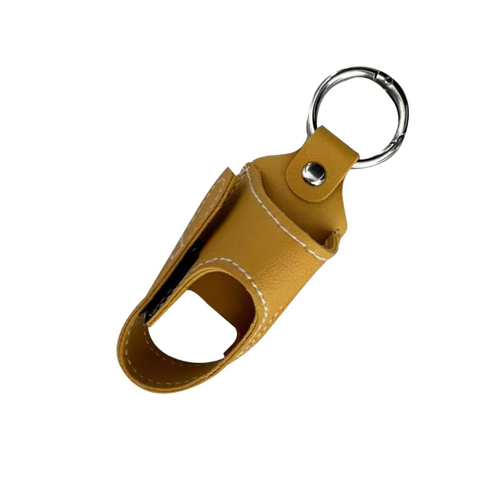 Convenient PU Leather Inhaler Travel Case Portable Holder for Daily Use and Indoor Activities with Metal Buckle