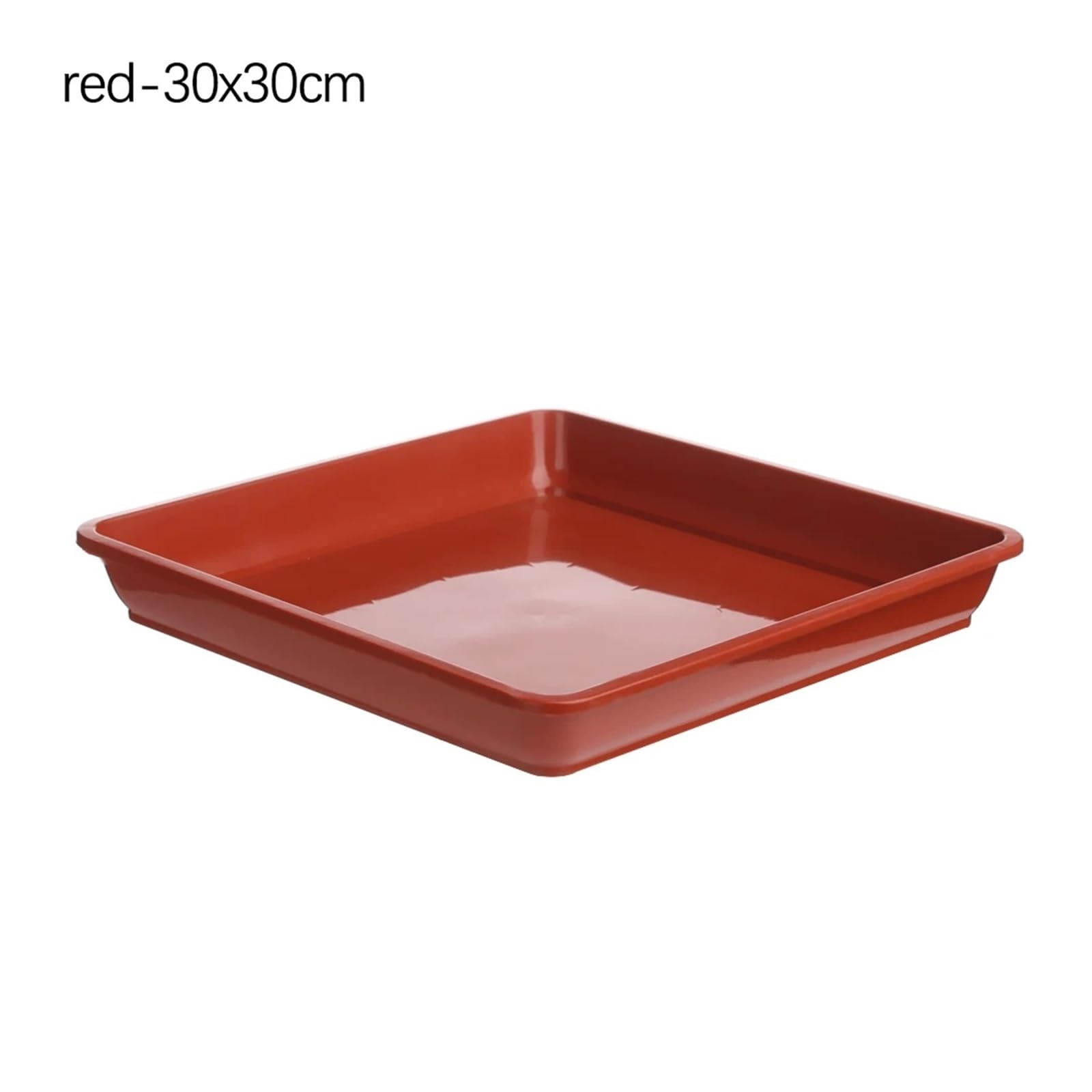 Verdes Platos Para Macetas Platillos de bandeja de plástico for interiores y exteriores, cuadrados de plástico, 5 uds., bandejas de goteo, platillo for plantas Platillos Para Plantas(Red-30x30cm)
