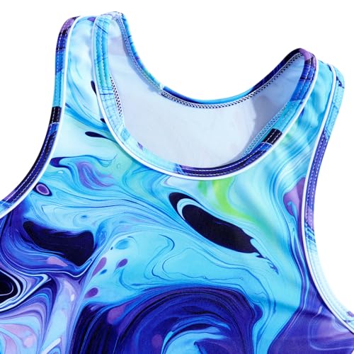 UNIFACO Girls Swimsuits Two Piece Tankini Bathing Suits Boyshort Summer Beach Rash Guard Swimwear for 4-13T3
