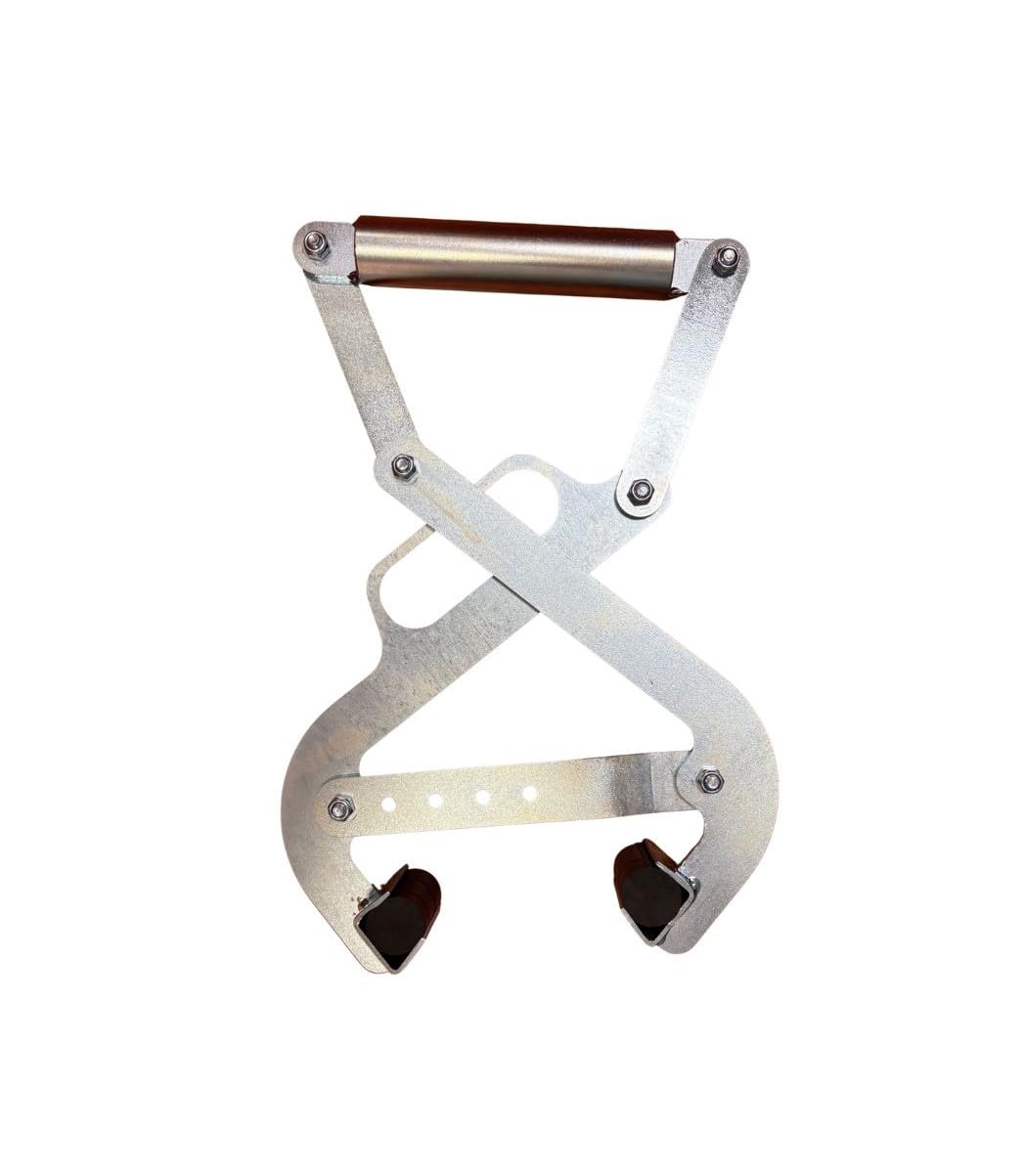 Pflasterzange 40–140 mm, 70 kg Tragkraft, verzinkt, verstellbare Tragezange für Pflastersteine, Bordsteine und Betonplatten