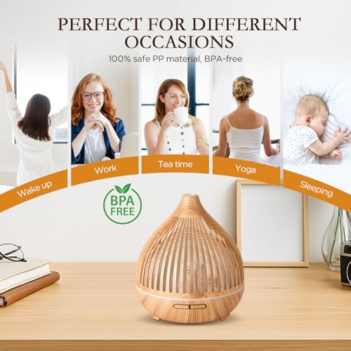 Diffuseur huiles essentielles electrique ultrasonique 400ml Cozary LED