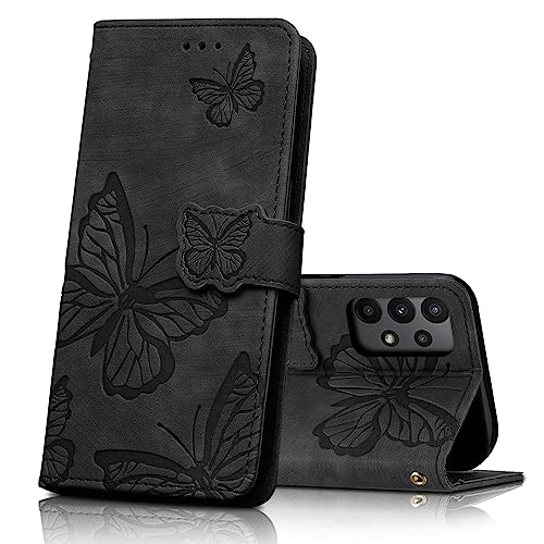CXTCASE Funda para Samsung Galaxy A23 4G/A23 5G/M23 5G/F23, Funda Tapa Libro Movil Carcasa PU Cuero para Samsung Galaxy A23, Negro