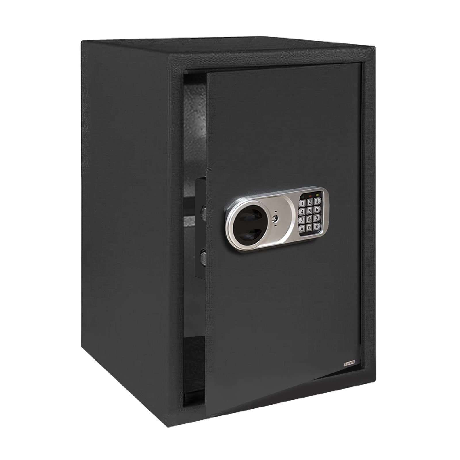 Caja fuerte Safemaxx | Cerradura electrónica con combinación | Incluye material de montaje y 2 llaves para apertura de emergencia | Caja fuerte para muebles (500 x 350 x 310 mm (43 L))