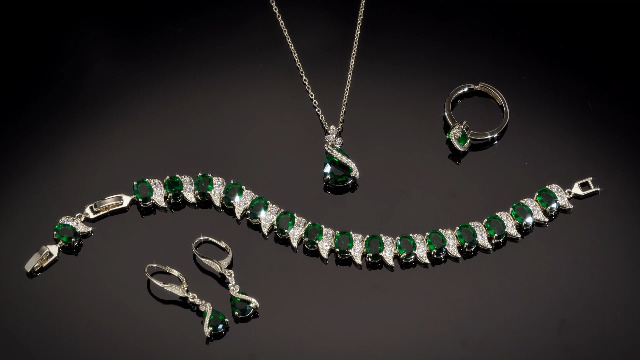 Parure Bijoux Strass Clearine – Collier Et Boucles D'Oreilles Feuilles Goutte D'Eau, Ton Argent | Pour Mariée, Soirée, Cadeau