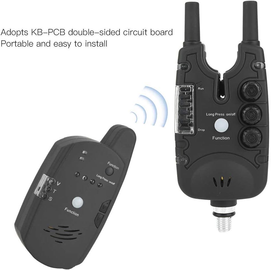 Fishing Bite Alarm,ABS LED Fishing Electronic Fish Bite Alarm Finder Sound Alert Indicator Accessory