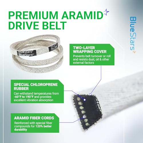 BlueStars 954-04260 Drive Belt 3/8'' x 34'' for MTD Craftsman Cub Cadet Troy-Bilt Snowblower 21" Walk-Behind Lawn Mower - Replaces 754-04260... - Image 5