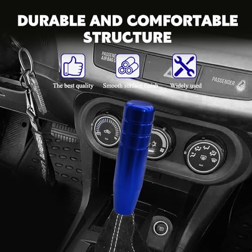 5" Heavy Weighted Shifter Knob, Gear Shift Knobs, Car Shift Knobs with 3 Threaded Adapters, Universal Car Gear Lever Metal Stick Shift Handle Accessory for Most Vehicles (Blue) - Image 5