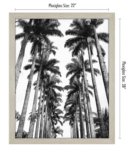 Americanflat 22x28 Poster Frame with Polished Plexiglass - Wide Picture Frames Made of Engineered Wood for Vertical or Horizontal Wall Display - Epic Collection - Grey