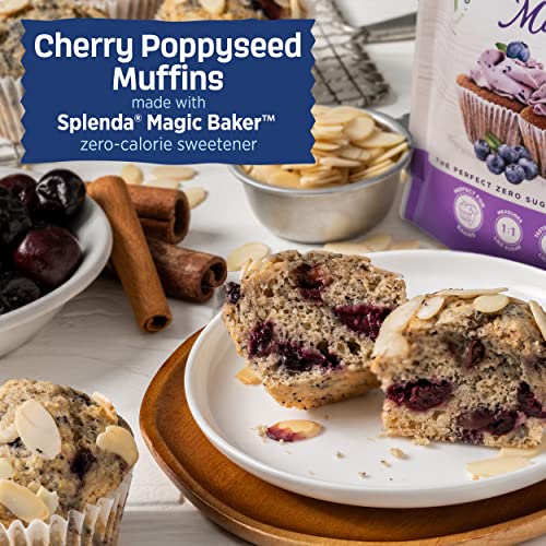 Image of SPLENDA Magic Baker Zero Calorie Plant Based Granulated Baking Blend with Stevia, Erythritol and Allulose - Zero Sugar, Keto Friendly, 1lb (16 oz) Pouch, White (Pack of 6)