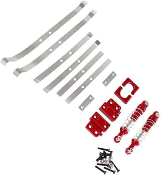 Innovative Upgrade Parts For 1/12 RC MN82 Cars Including Reinforced Metal Rear Axle Spring Fixtures Ensuring Fit And Optimal Performance. Made Metal, red, 45669