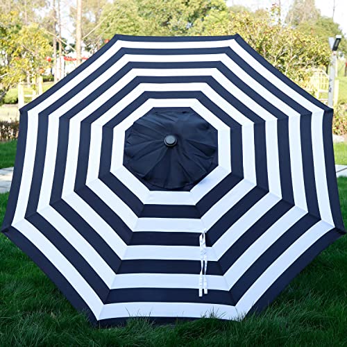blissun 939 outdoor patio umbrella outdoor table umbrella yard umbrella market umbrella with 8 sturdy ribs push button tilt and crank