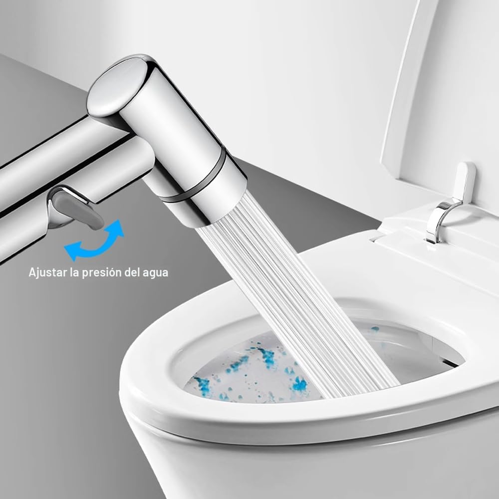 Mocrop Upgrade Grifo Bidet Para WC Kit Ducha Bidet Para Wc Para Lavabo con Manguera de 2m Duchas Higienicas para Bidet para Inodoro Ducha de Mano Purificadora