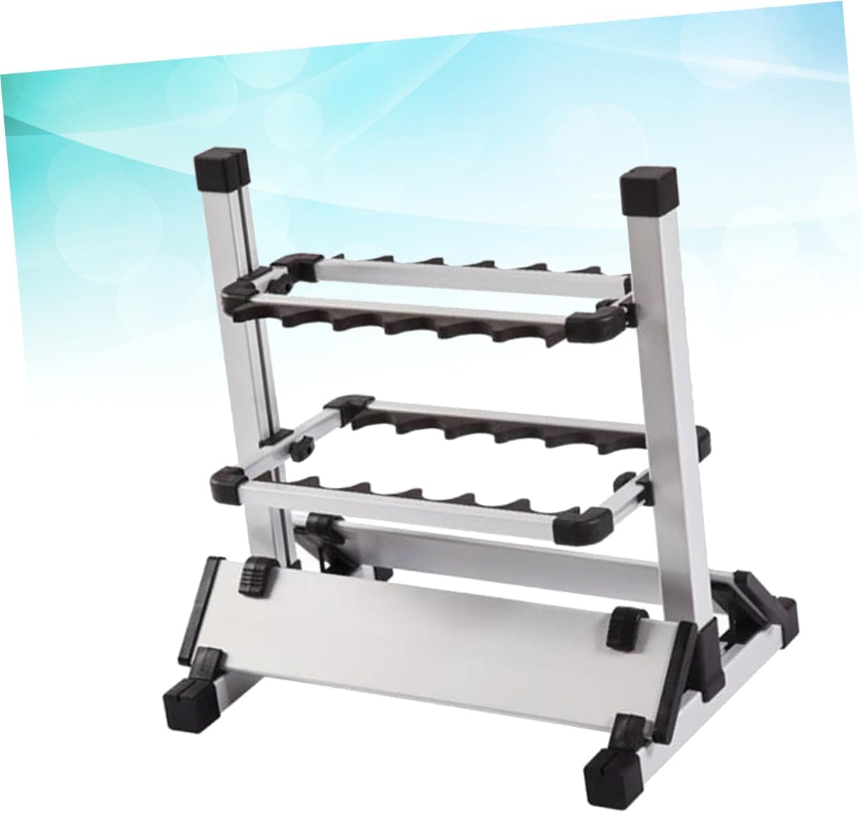 Fishing Rod Rack 12 Slots Aluminium Display Stand Lightweight Fishing Rod Organizer for Garage Storage Supports Tackle Tools and Accessories