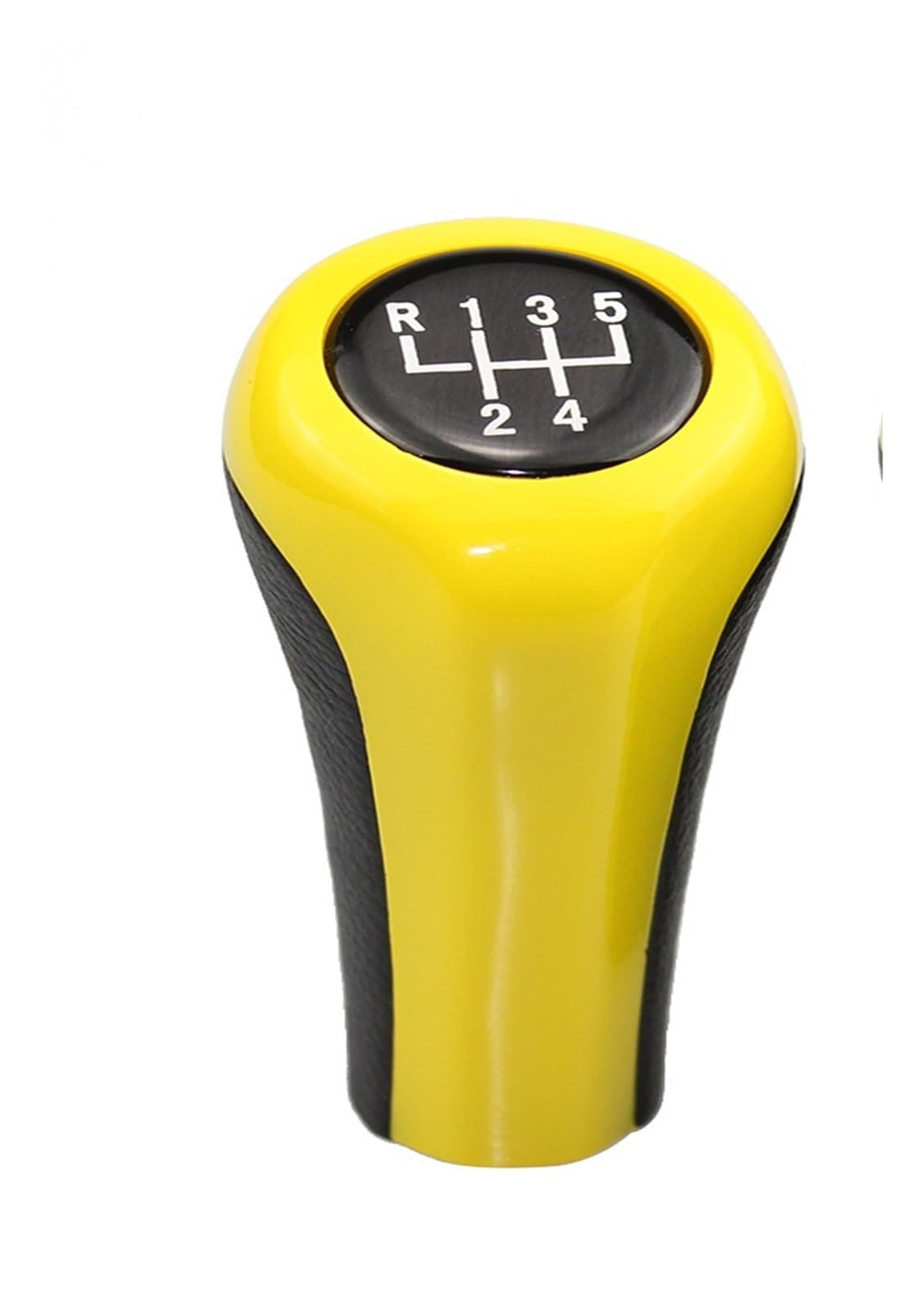 Aimazom Yellow Car Gear Shift Knob For Bmw For 5 Series E60 E61 E28 E34 E39 5/6 Speed Car Gear Shift Knob Head Rod For Modification And Replacement(For 5 Speed)