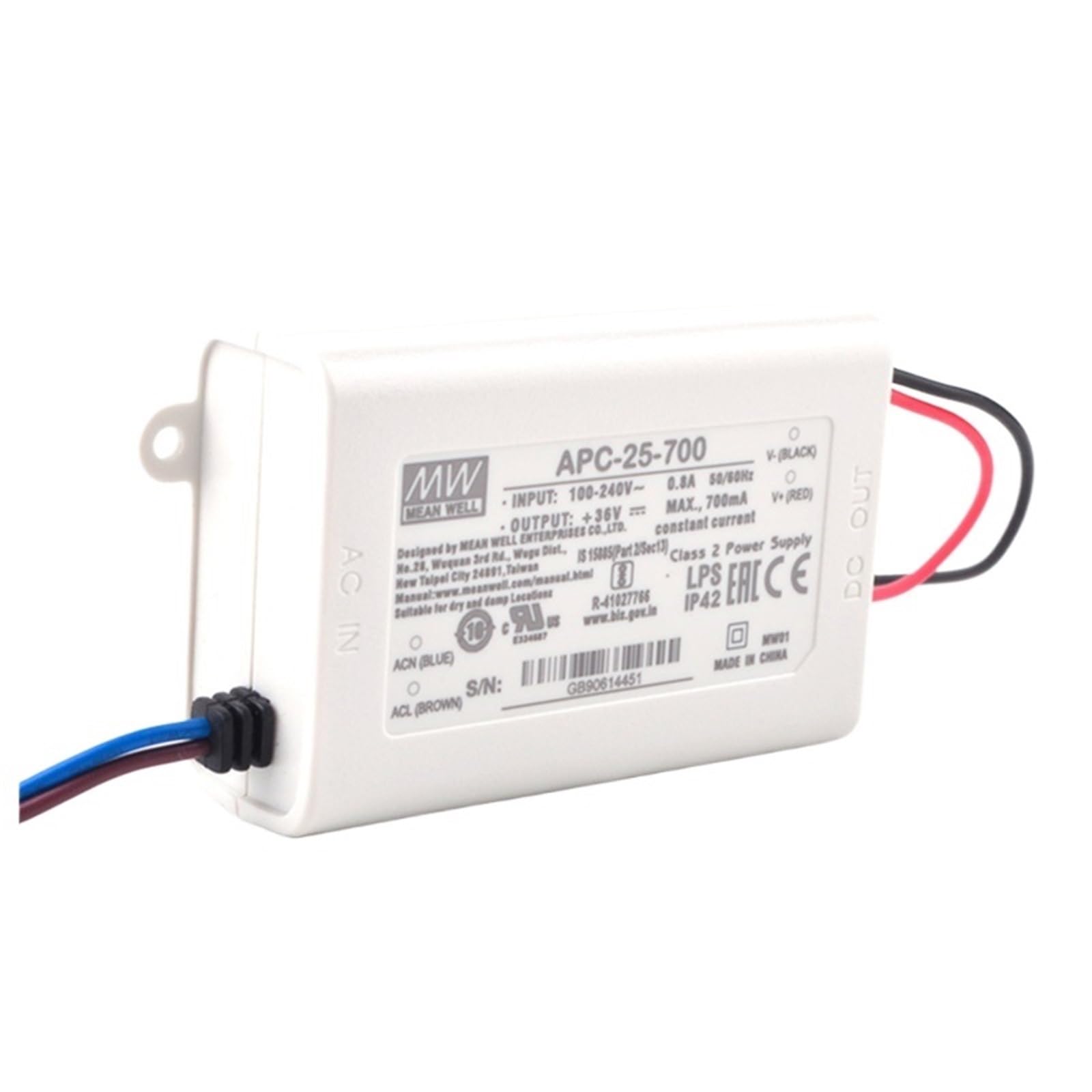 FCARUMIQP APC-25 Series 25W Constant Current Output Power Supply LED Driver APC-25-350 APC-25-500 APC-25-700 APC-25-1050(Apc-25-350)