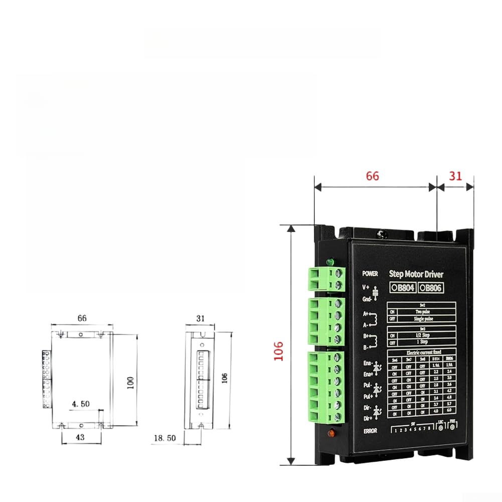 Controlador de motor paso a paso 80 V para motores NEMA 17 23 para motores paso a paso