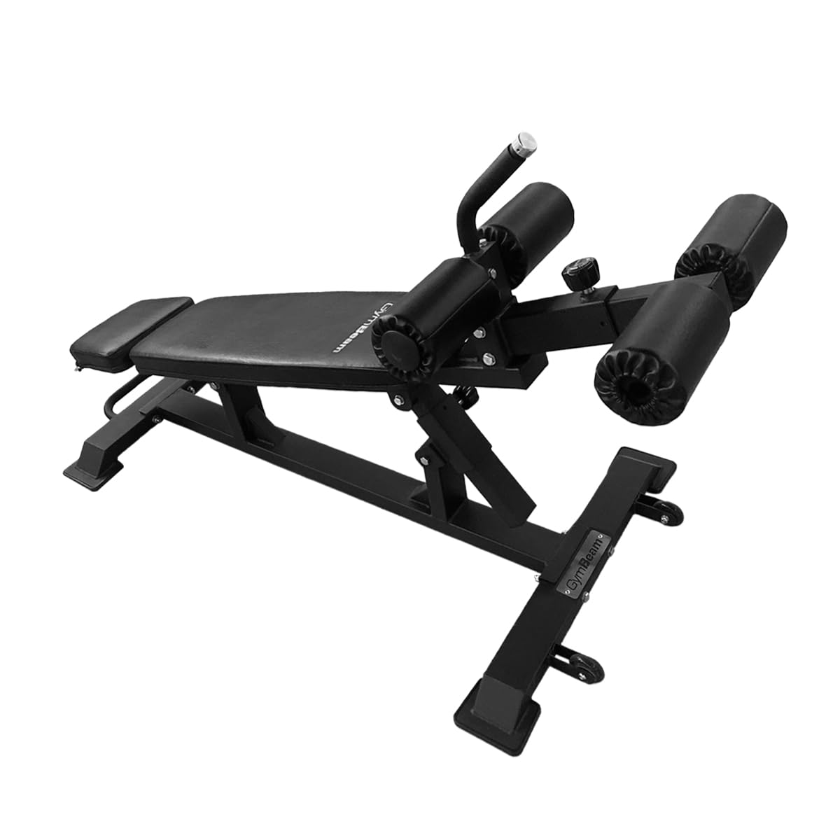 GymBeam Verstellbare AB Bench für effektives Bauchmuskeltraining - Hochwertige Home-Gym-Ausstattung, Sit-Up-Bank mit Verstellbarer Neigung für kommerzielles und heimisches Gym-Equipment, Schwarz