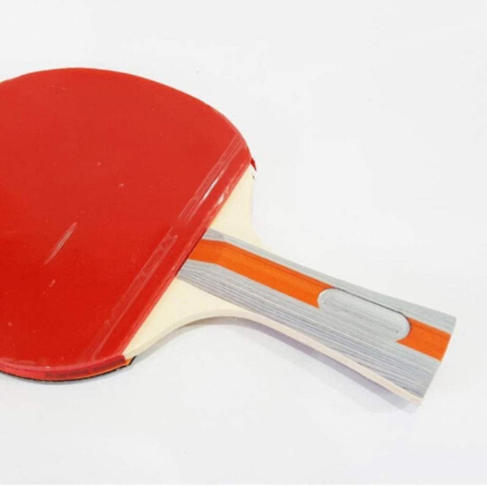 Ping-Pong-Schläger, doppelseitiger, antihaftbeschichteter Tischtennisschläger, Zwei Packungen mit 3 Bällen für Anfänger, Tischtennisschläger-Set (Farbe: Schwarz/Rot)