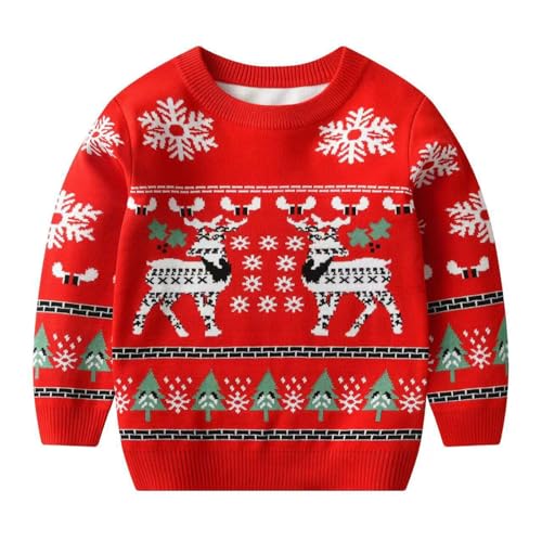 Image of Ugly Christmas Sweater for Girls Funny Xmas Knit Pullover Shirts Kids Child Holiday Jumper Tops Outfit 2-14 Years
