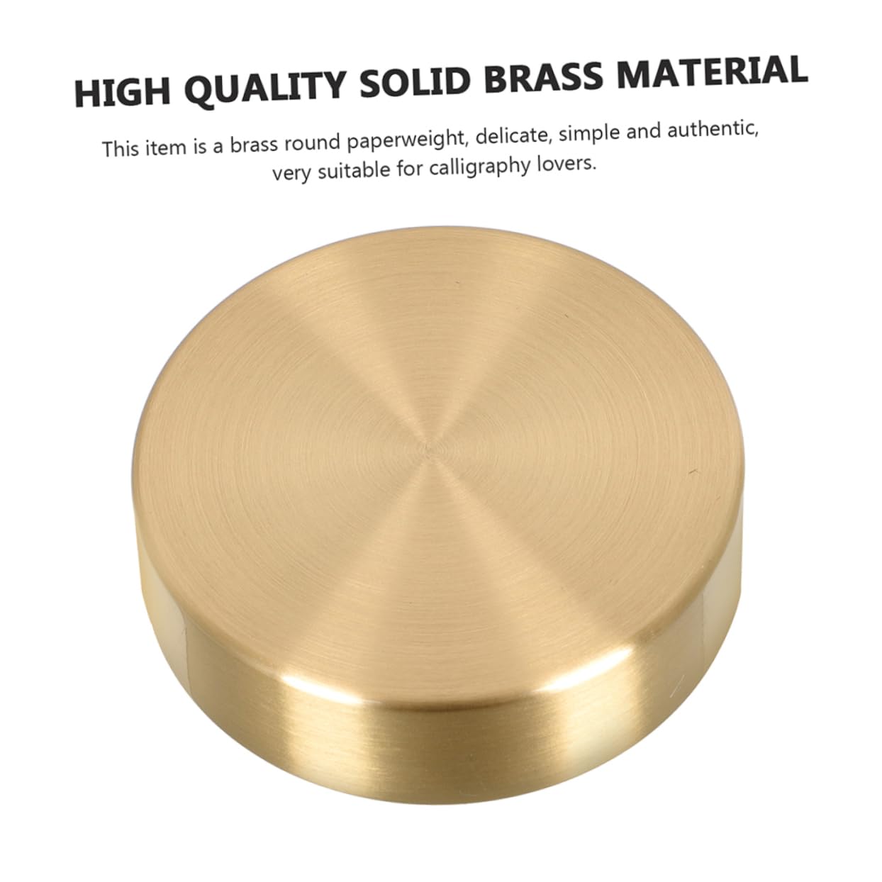 Messing Briefbeschwerer Rund, Gold, Dekorativ