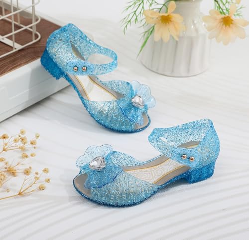 Girl's Princess Jelly Sandals Cosplay Party Dress Up Mary Jane Shoes4