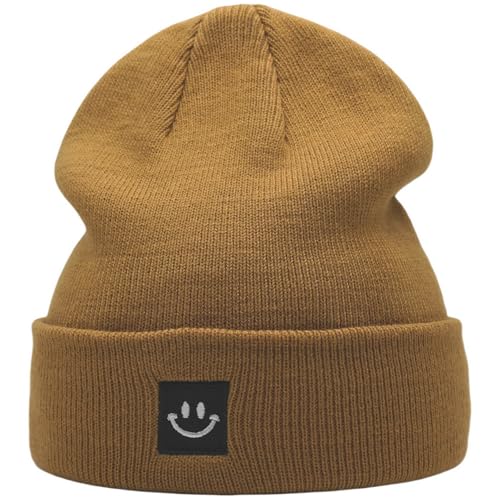 Image of 55cube Unisex Winter Beanie Hats Warm Thick Knit Cuffed Skullcaps