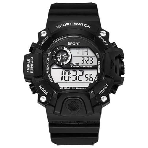 Imagen de Genérico Reloj Digital Outdoor Hombres Negro Esfera Grande