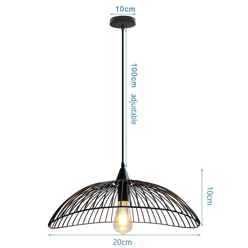 Moderne retro industriële plafondlamp schaduw kroonluchter hangende E27 hanglamp