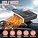 Car Heater, 12V Portable Car Heater 2 in 1 Fast Heating and Cooling Fan Windscreen Defroster Defogger with Cigarette Lighter Plug 360 Degree Swivel Base for all 12 Volt vehicles (rose gold)