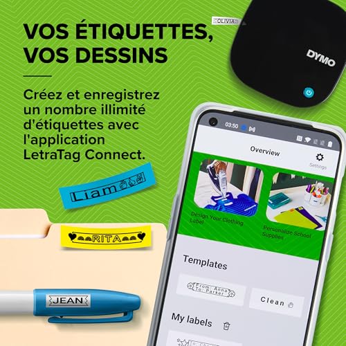 DYMO LetraTag 200B étiqueteuse Bluetooth compacte pour smartphone iOS et Android