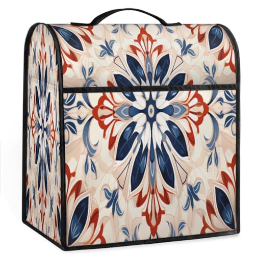 Coffee Maker Cover Bohemia Floral Kitchen Appliance Covers Small Appliance Covers Blender Cover Juicer Cover Dust Covers for Kitchen Appliances with Top Handle and Pockets,Washable,C920