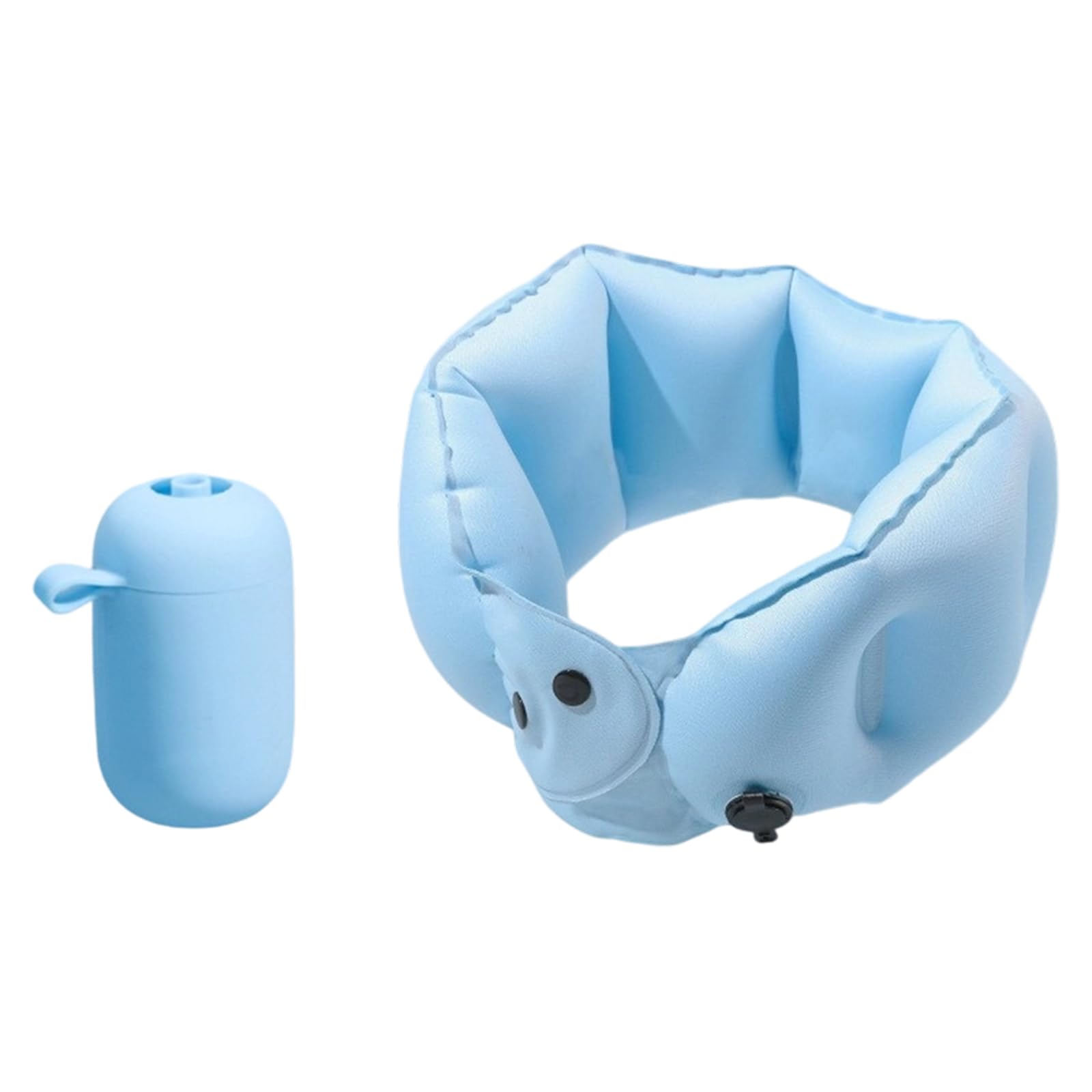 Kalttoy Pressure Relief Neck Pillow for Camping Trip Instants Inflation Designs with Portable Storage Bag Press to Inflate Camping Pillow