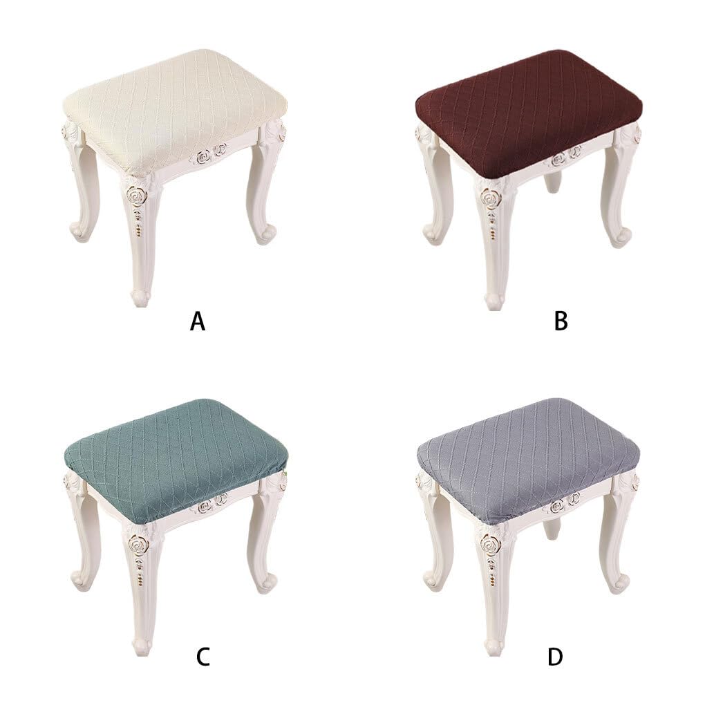 Funda elástica para taburete de bar, protector elástico para silla de maquillaje, color gris, ideal para uso doméstico y comercial